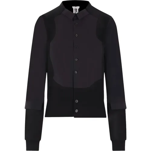 Wool Cardigan Shirt Style Sweater , female, Sizes: M - Noir Kei Ninomiya - Modalova