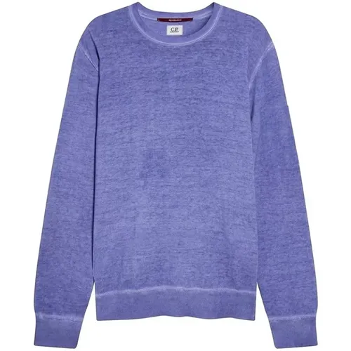 Round Neck Knitwear with Special Line Jumper , male, Sizes: L, M - C.P. Company - Modalova