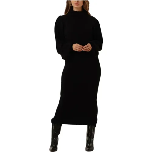 Schwarzes Midi-Kleid Doloris , Damen, Größe: M - Ibana - Modalova