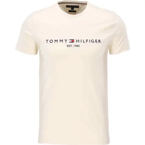 T-Shirt Tommy Logo T-Stück , Herren, Größe: L - Tommy Hilfiger - Modalova