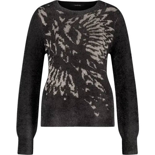 Lurex Jacquard Fluffy Sweater , Damen, Größe: S - Taifun - Modalova