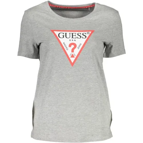 Stilvolles Graues Bedrucktes Logo-T-Shirt - Guess - Modalova