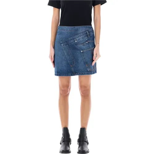 Twisted Mini Denim Skirt , female, Sizes: 2XS, S, XS - JW Anderson - Modalova