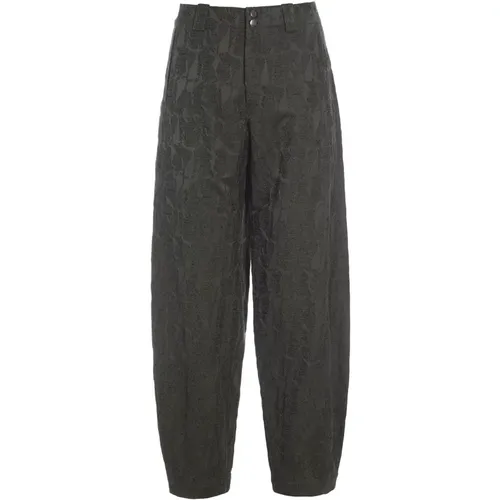 Jacquard Stretch Pants Deep Forest , female, Sizes: XL, M, XS, 2XL - Bitte Kai Rand - Modalova