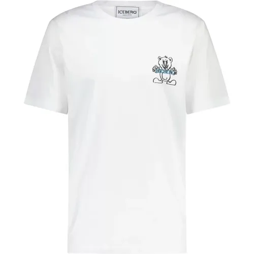 Logo Print T-Shirt , Herren, Größe: 2XL - Iceberg - Modalova