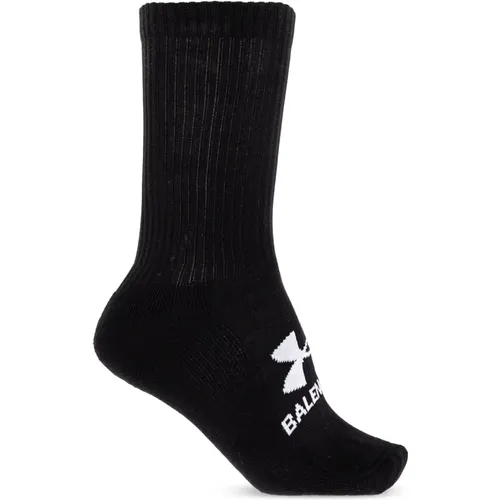 Socks with logo , male, Sizes: XL, L - Balenciaga - Modalova