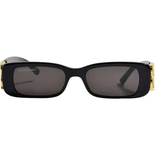 Schwarze Sonnenbrille im Pariser Stil , Damen, Größe: 51 MM - Balenciaga - Modalova