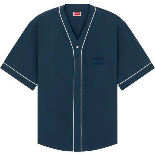 Baseballshirt Klassischer Stil , Herren, Größe: L - Kenzo - Modalova