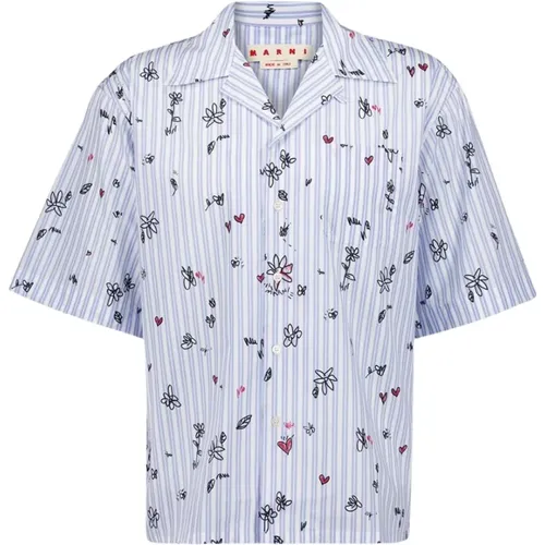 Magic Garden Short-Sleeved Shirt , male, Sizes: L - Marni - Modalova