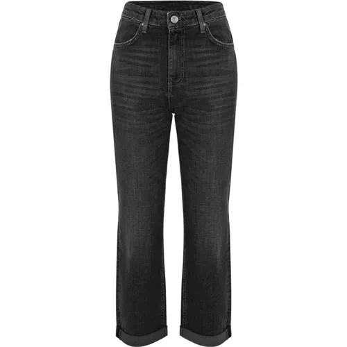 Schwarze Straight Fit Stretch Jeans - Kocca - Modalova
