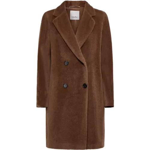 Camel Roseto Coat with Kimono Sleeves , female, Sizes: 3XS, XS, 2XS - Max Mara - Modalova