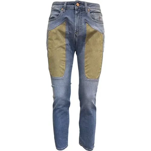 Skinny Jeans mit Alcantara-Patches , Herren, Größe: W33 - Jeckerson - Modalova