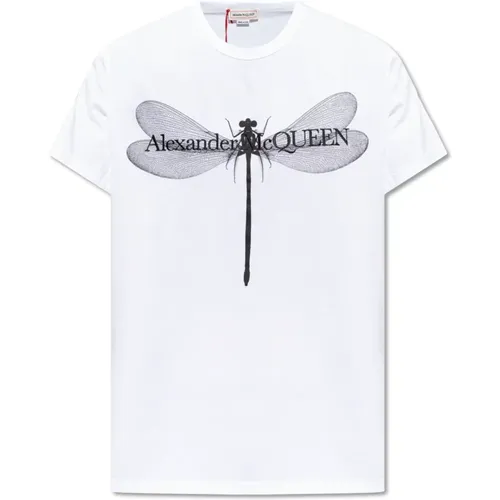 T-shirt with logo , male, Sizes: M, XL, L, S, 2XL - alexander mcqueen - Modalova