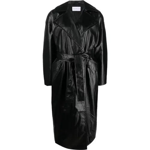 Glossy trench coat , female, Sizes: M, L, S - Calvin Klein Jeans - Modalova