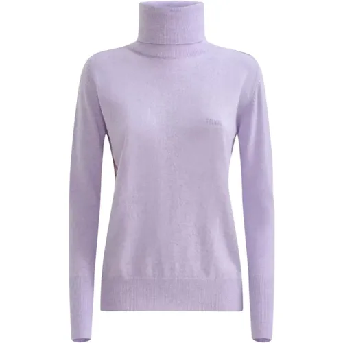 Geo Profile Wool Blend Turtleneck Sweater , female, Sizes: S, XL, L - Alviero Martini 1a Classe - Modalova