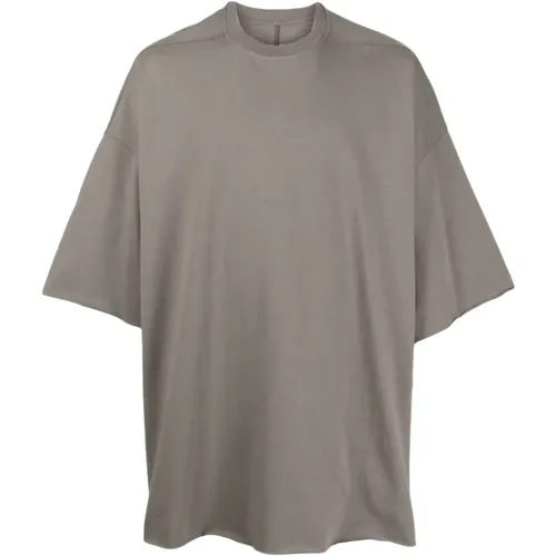 Tommy Cotton Grey T-shirt , male, Sizes: ONE SIZE - Rick Owens - Modalova