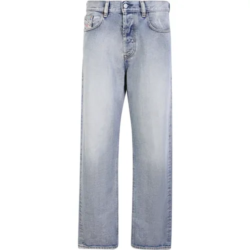Light Stonewashed Straight Jeans , male, Sizes: W30, W31, W33 - Diesel - Modalova