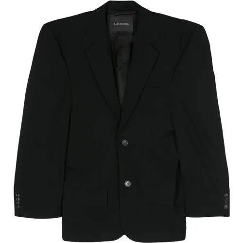 Cut Away Boxy Jacket , female, Sizes: S - Balenciaga - Modalova