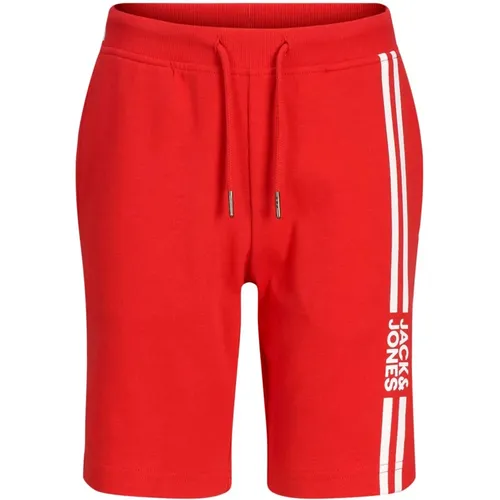 Rote Sweat Shorts mit elastischem Bund - jack & jones - Modalova