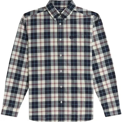 Classic Tartan Button-Up Shirt , male, Sizes: XL - Fred Perry - Modalova