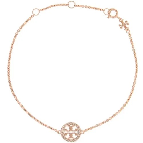 Roségoldenes Miller Armband mit Kristalldetails , Damen, Größe: ONE Size - TORY BURCH - Modalova