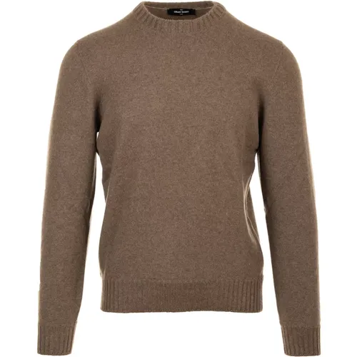 Brauner Pullover Paricollo , Herren, Größe: M - Gran Sasso - Modalova