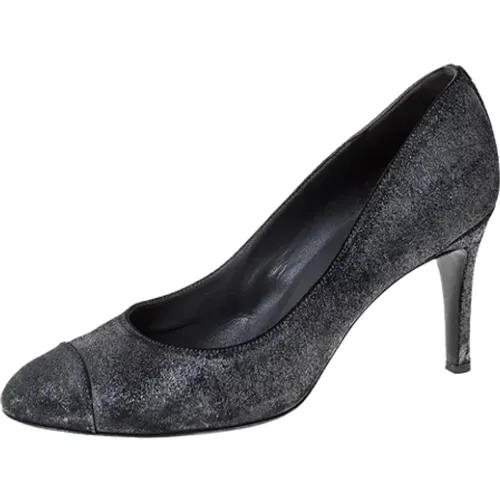 Pre-owned Suede heels , female, Sizes: 7 1/2 UK - Chanel Vintage - Modalova