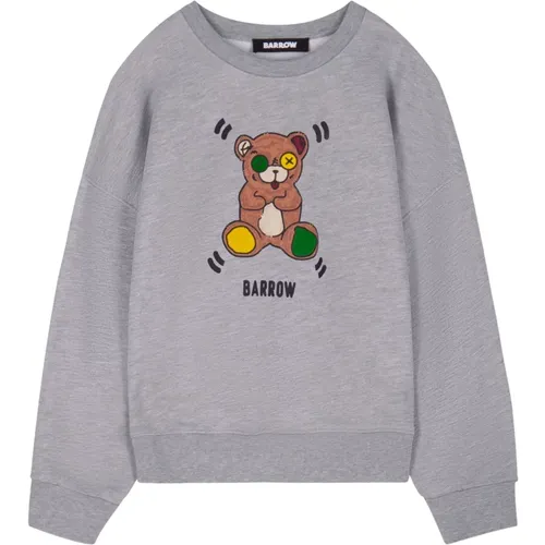 Sweatshirt mit Rundhalsausschnitt und Druck , unisex, Größe: L - BARROW - Modalova