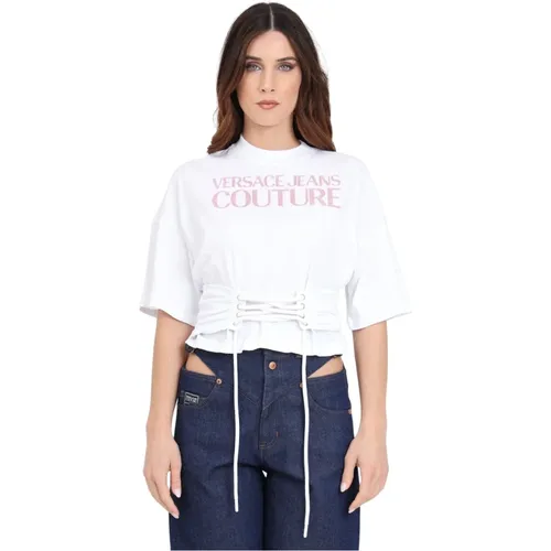 T-Shirts , Damen, Größe: L - Versace Jeans Couture - Modalova