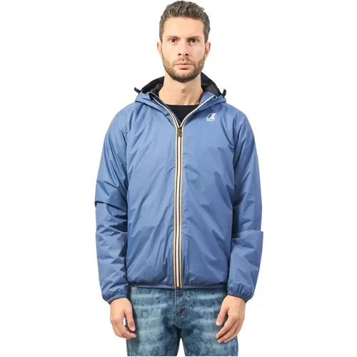 Blaue Sportliche Kurzjacke , Herren, Größe: XL - K-way - Modalova