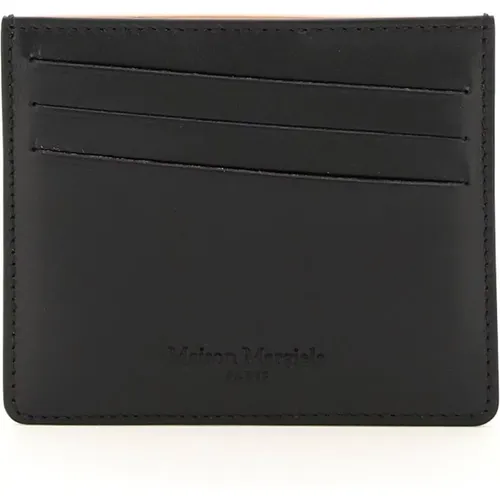 Two-Tone Leather Card Holder , male, Sizes: ONE SIZE - Maison Margiela - Modalova