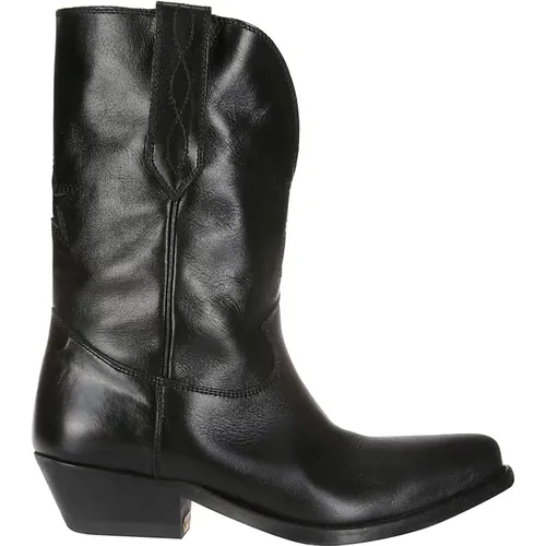 Wish Star Low Shiny Leather Cowboy Stiefel - Golden Goose - Modalova