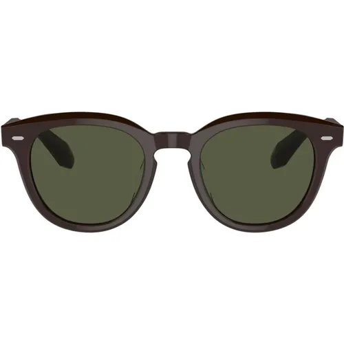 Square acetate sunglasses with metal details , unisex, Sizes: 48 MM - Oliver Peoples - Modalova