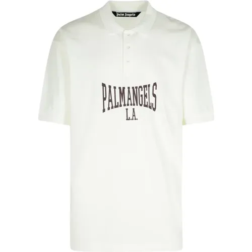 College Logo T-shirts and Polos , male, Sizes: L, S - Palm Angels - Modalova