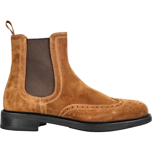 Italian Leather Ankle Boots , male, Sizes: 7 UK, 5 1/2 UK, 7 1/2 UK, 9 1/2 UK, 10 UK, 9 UK, 11 UK, 6 UK, 5 UK, 8 UK - Santoni - Modalova