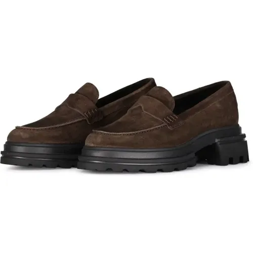 Stilvolle Plateau-Loafers , Damen, Größe: 41 EU - Hogan - Modalova