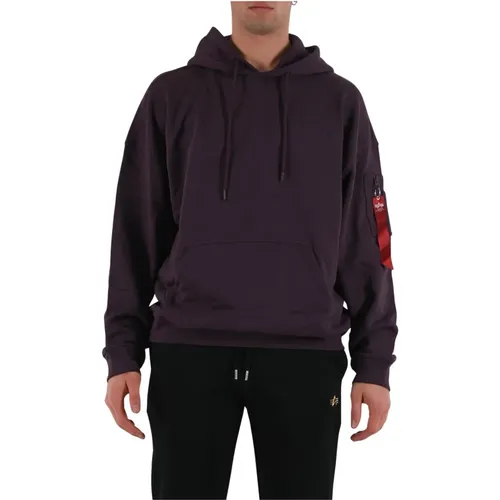 Essentials Hoodie mit Badge-Logo , Herren, Größe: XL - alpha industries - Modalova