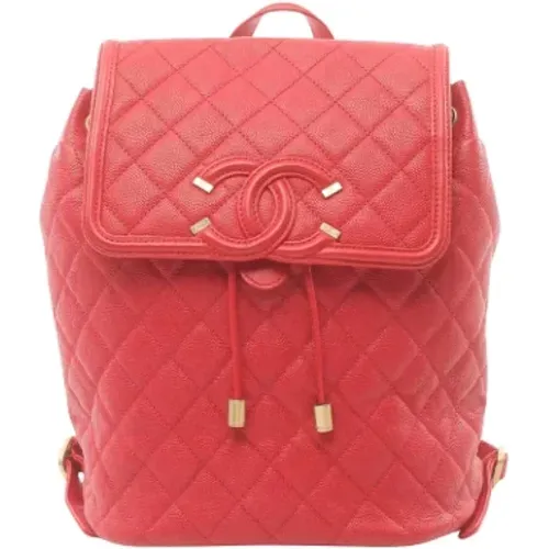 Pre-owned Leather backpacks , female, Sizes: ONE SIZE - Chanel Vintage - Modalova