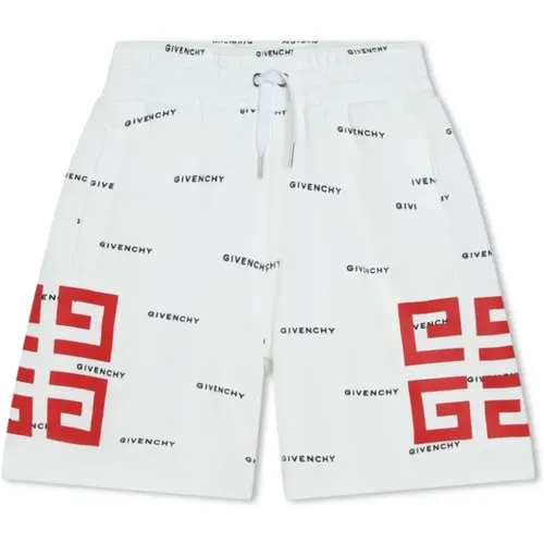 Shorts,Weiße Baumwoll-Bermuda-Shorts mit All-Over 4G-Logo-Print - Givenchy - Modalova