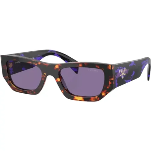 Womens Square Sunglasses Violet Mirror , female, Sizes: 53 MM - Prada - Modalova
