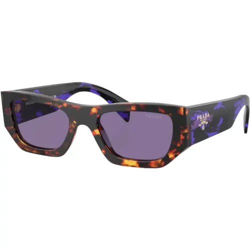 Womens Square Sunglasses Violet Mirror , female, Sizes: ONE SIZE - Prada - Modalova