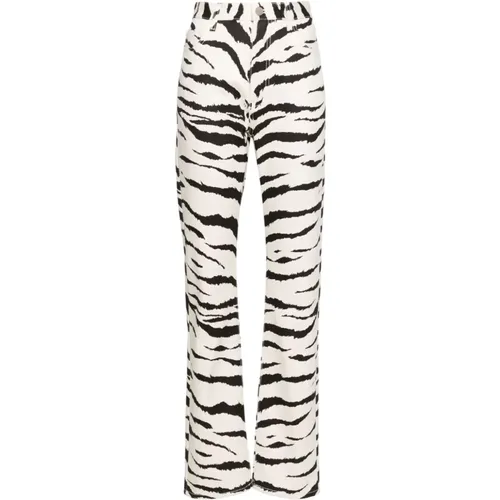 Zebra Print Trousers , female, Sizes: XS - Alaïa - Modalova