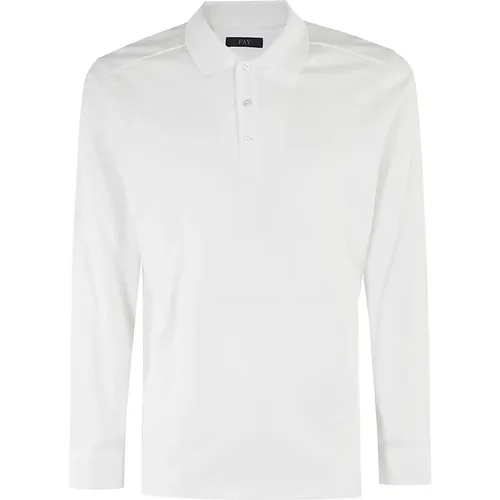 Long Sleeve Polo Shirt , male, Sizes: 2XL - Fay - Modalova