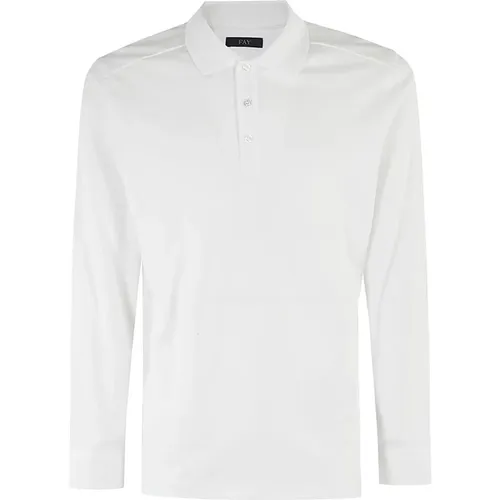 Long Sleeve Polo Shirt , male, Sizes: 2XL, L, M, S - Fay - Modalova