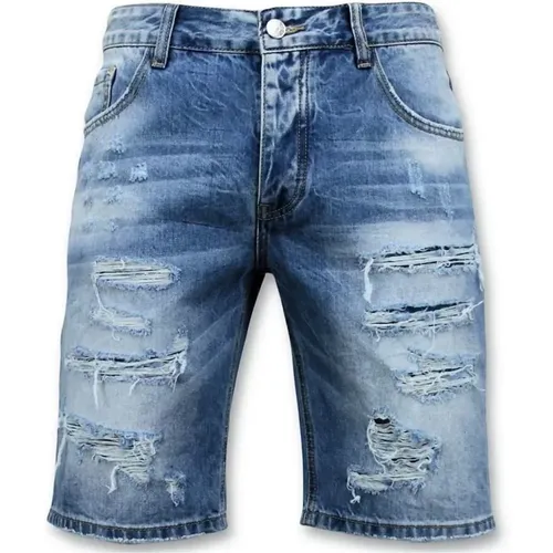 Men Short Pants - Ripped Short - 9073 , male, Sizes: W28, W30 - Enos - Modalova