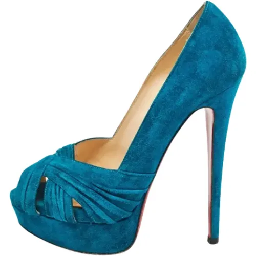 Pre-owned Suede heels , female, Sizes: 3 UK - Christian Louboutin Pre-owned - Modalova