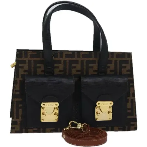 Pre-owned Canvas handbags , female, Sizes: ONE SIZE - Fendi Vintage - Modalova