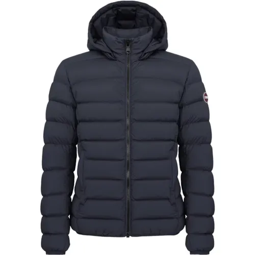 Detachable Hood Men`s Down Jacket , male, Sizes: XS, L, XL, M, 3XL - Colmar - Modalova