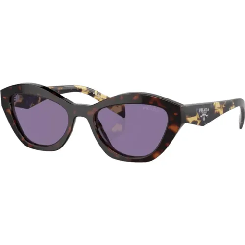 Cat-Eye Sunglasses Violet with Silver , female, Sizes: 52 MM - Prada - Modalova