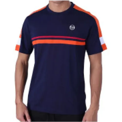 Cross TShirt 100% Baumwolle , Herren, Größe: L - Sergio Tacchini - Modalova